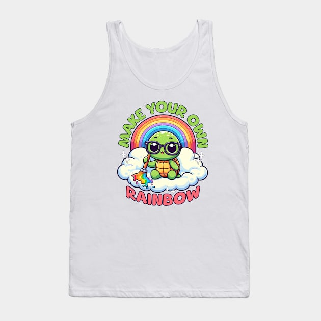 Cute Turtles Make Your Own Rainbow Tank Top by alcoshirts